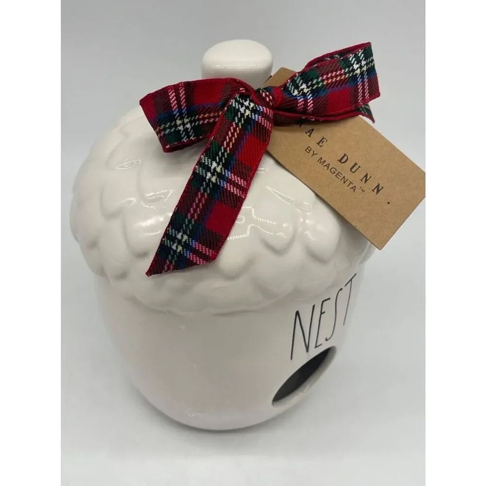 Rae Dunn Acorn Shaped “Nest” Ceramic Birdhouse - Picture 2 of 4